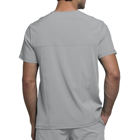 NWT Cherokee Infinity Men's V-Neck Scrub Top Certainty CK900A Size 4XL‎ Gray - Picture 2 of 5